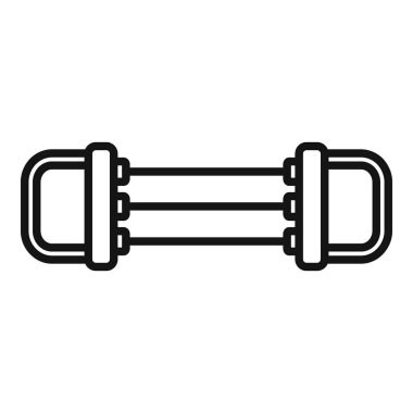 Web, bilgi grafikleri ve yaratıcı tasarım için ana hatlı olarak çift yönlü spor aletleri simgesi