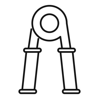 Basit siyah çizgi el kavrama simgesi, kavramayı güçlendirmek için kullanılan bir araçtır