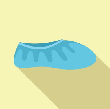 Hastane ve laboratuardaki kirlenmeden korunan mavi tıbbi ayakkabı kılıfı.