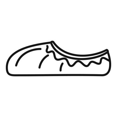 Ayakkabı kılıfı kirli zemin ikonundan korunuyor. Beyaz arkaplanda izole edilmiş web tasarımı için kirli zemin vektör simgesinden ayakkabı kapağı koruması