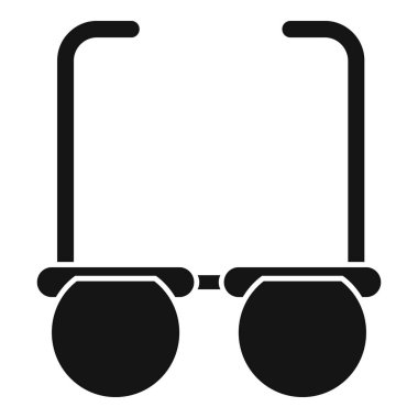 Yuvarlak gözlük simgesi görüş ve görme için gözlük simgesi