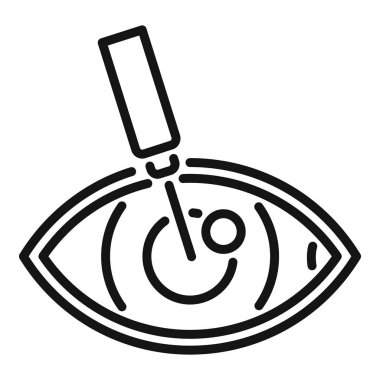 Göz hastalığı olan hastayı tedavi etmek için göz damlası ilacı uyguluyor.