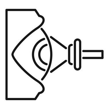 Göz korneasını tarayan bir göz doktorunun satır simgesi