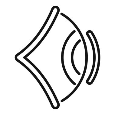 Bir yüzey tarafından yansıtılan ses dalgalarının basit simgesi, yankı kavramını betimliyor