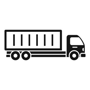 Nakliye için konteynır kullanarak depodan mal getiren kargo kamyonu.