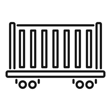 Yolcuların binmesini bekleyen boş vagonları olan bir tren peronunun çizimi.