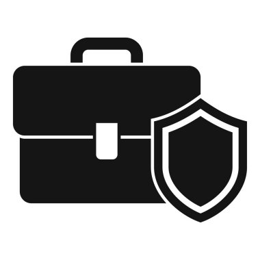 Çanta, portföy koruma kavramını temsil eden bir kalkan tarafından korunuyor.