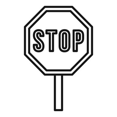 Dur işareti yolda durman gerektiğini gösteriyor.