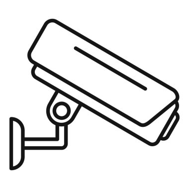 Devamlı gözetim sağlayan bir güvenlik kamerası çizgisi resim simgesi