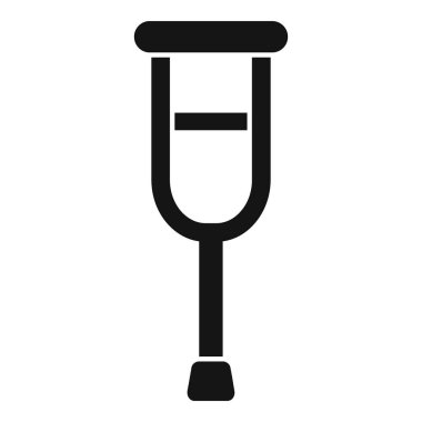 Koltuk altı değneğinin basit simgesi, sakatlık veya sakatlık nedeniyle desteğe ihtiyacı olan insanların yürümesini sağlayan bir aygıt