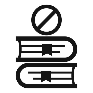 Sansürü temsil eden yasaklı bilgi kavramının basit simgesi