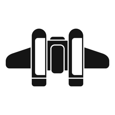 Pırıl pırıl tasarlanmış, hava yolculuğundaki yenilikleri simgeleyen fütürist bir uçağın siyah ve beyaz silueti.