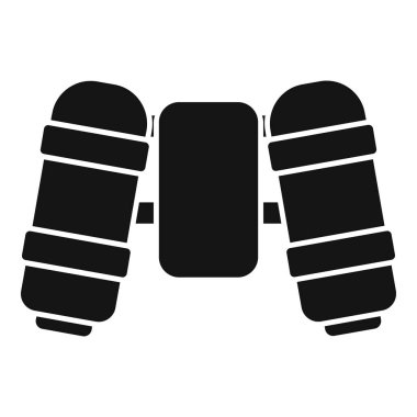 Scuba dalış oksijen tankı simgesi siyah, su altı keşiflerinde kullanılan ekipmanları gösterir