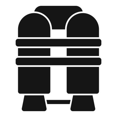 Scuba dalış ekipmanlarının silueti, çift tanklı, su altı keşif için tasarlanmış.