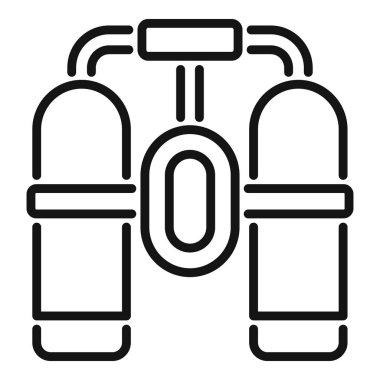 Basit, cesur dalış takımları, çift tank sistemi ve oksijen maskesi var.