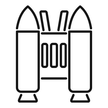 Uzaya fırlatılan bir uzay roketinin simgesi