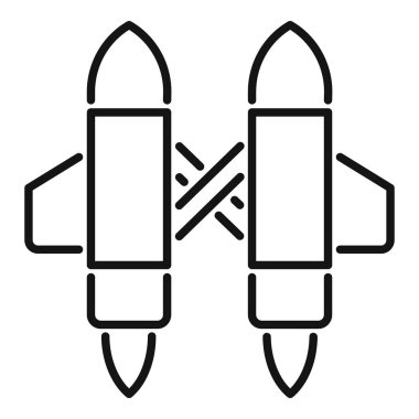 Bir yıldızlararası keşif görevi için uzaya bağlanan iki uzay aracının simgesi