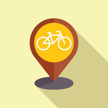 İçinde bisiklet olan konum broşu, bisiklet dükkanı, bisiklet paylaşım istasyonu veya bisiklet için önerilen rotayı gösteriyor.