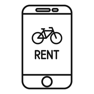 Kentsel taşıma ve taşıma için bisiklet kiralamak için akıllı telefon uygulaması