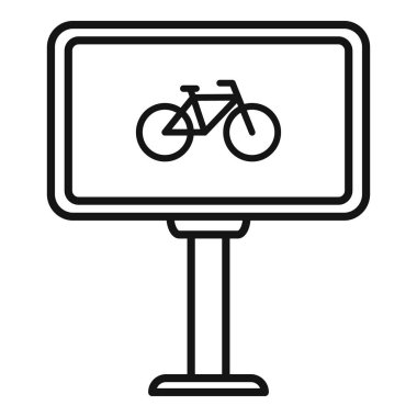 Bisiklet park yeri tabelası bisiklet parkı için belirlenmiş alanı gösteriyor