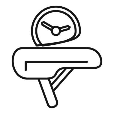 Zaman, hız ve mesafeyi gösteren bisiklet hız göstergesi, bisiklet izleme simgesi konsepti