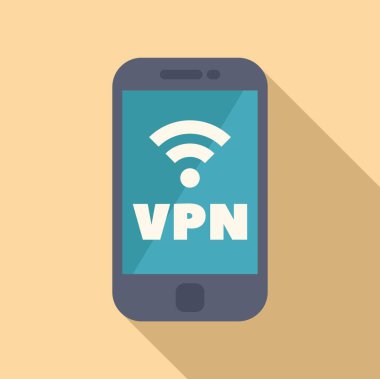Ekranda vpn yapılandırmasını gösteren akıllı telefon güvenli internet bağlantısını etkinleştiriyor
