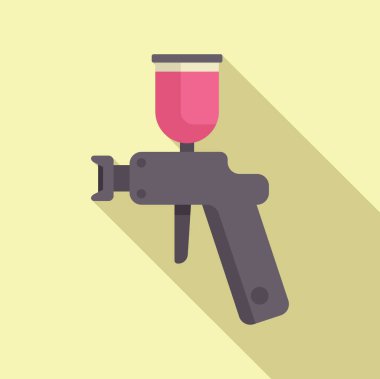 Pembe konteynırlı hava fırçası boyamaya ya da mürekkep sürmeye hazır.