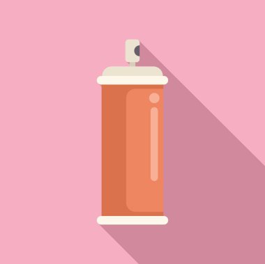 Pembe arka planda duran sprey boya kutusu, gölge oluşturuyor.