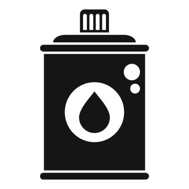 Kimyasal madde içeren metal teneke bir teneke kutunun simgesi.