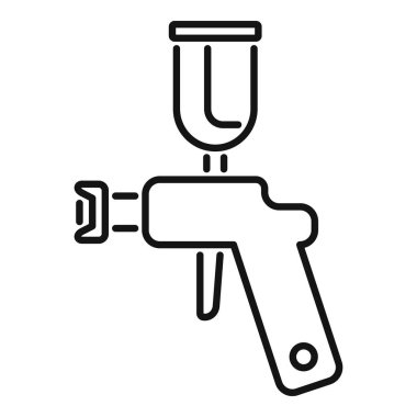 Araba boyamak ya da makyaj yapmak için kullanılan bir hava fırçası simgesi