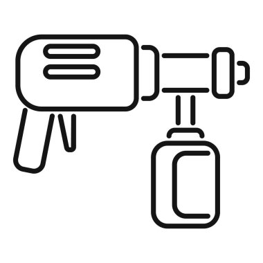 Boyama, duvar boyama ve diğer yüzeyler için boya deposu olan elektrikli boya tabancası.