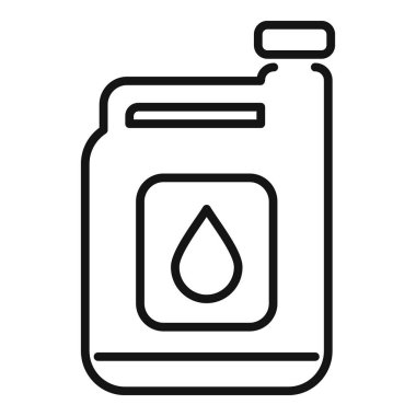 Plastik bir galon konteynırın sıvı içeren basit siyah dış hat simgesi