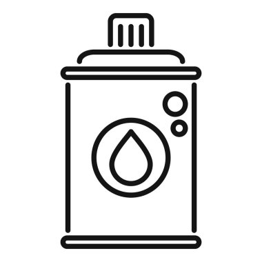 Su damlası ikonu içeren sprey şişesi web ve mobil için ince çizgi, modern minimalist düz tasarım