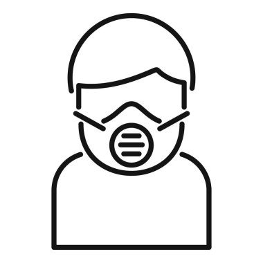 Koruyucu maske takan adam, taslak biçimi