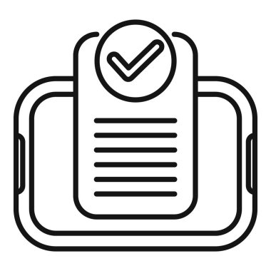 Mobil oylama kavramını gösteren akıllı telefon ekranında kontrol işareti olan çevrimiçi anket