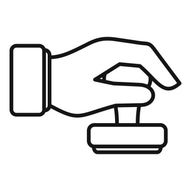 Damga tutan bir el çizimi, onay, yetki ve resmi geçerliliği sembolize eder.