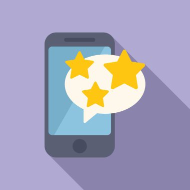Müşteri memnuniyeti anketi kavramı ve akıllı telefon ve yıldızlarla çevrimiçi olumlu geri bildirim