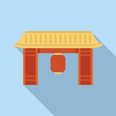 Geleneksel Çin kapısı. Kırmızı fenerli. Ziyaretçileri daha fazla keşfe davet ediyor.