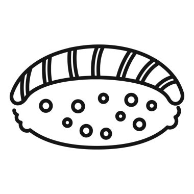 Suşi nigiri 'nin basit sanat simgesi pirinç ve balıkla hazırlanıyor.