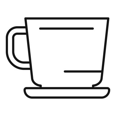 Kahve fincanının kahve fincanının basit bir simgesi. Kahve molalarını ve kafeleri temsil etmek için mükemmel.