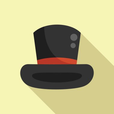 Kırmızı çizgili siyah şapkalı büyücü sarı arka planda bir gölge bırakıyor.