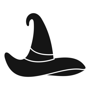 Cadılar bayramı partileri ya da korkunç kutlama etkinlikleri için tokalı siyah cadı şapkası.