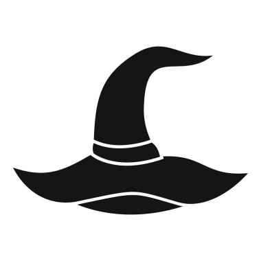 Kemerli siyah cadı şapkası. Cadılar bayramı partisi için basit bir tarz.