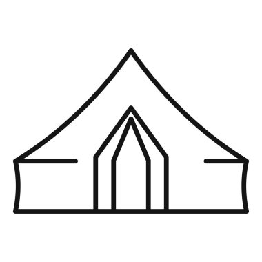 Basit, cesur bir kamp çadırı simgesi. Açık hava maceralarını, kamp gezilerini ve geçici barınakları temsil etmek için mükemmel.