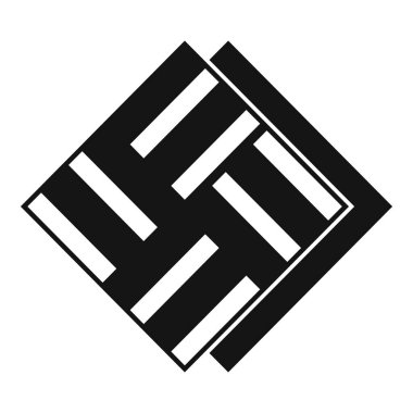 Siyah ve beyaz soyut geometrik şekil optik bir illüzyon oluşturuyor, arka plan ve yaratıcı projeler için mükemmel.