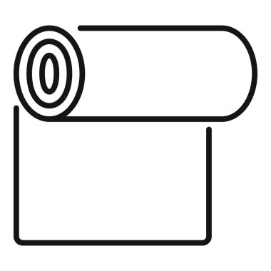 Kumaş rulosunun basit bir simgesi, tekstil endüstrisini ve giysi yapımında kullanılan malzemeleri simgeliyor.