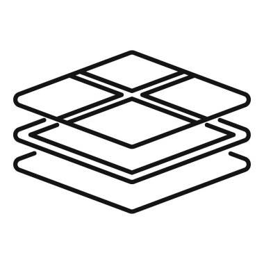 Malzeme seçenekleri için kat katmanlarını gösteren çizgi karoları