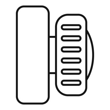 Modern şehir ulaşımını temsil eden basit siyah beyaz çizgili bir scooter tekerleği.