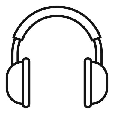 Müzik veya diğer ses içeriklerini dinlemek için basit bir kulaklık çizimi