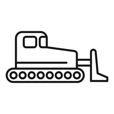 İnşaat alanında kazı yapan bir buldozer çizgisi.